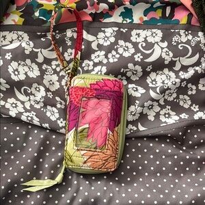 Colorful Leaf Pattern Wristlet